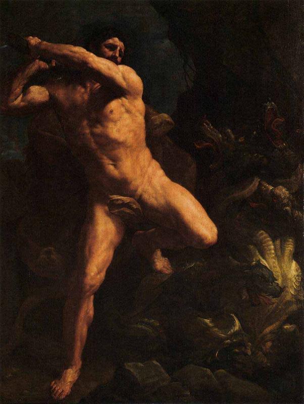 Guido Reni Hercules Vanquishing the Hydra of Lerma Sweden oil painting art